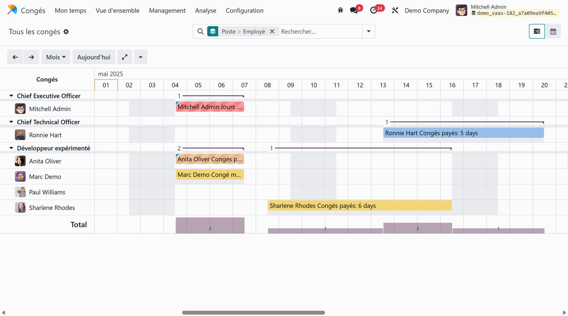 Module Congés d'Odoo